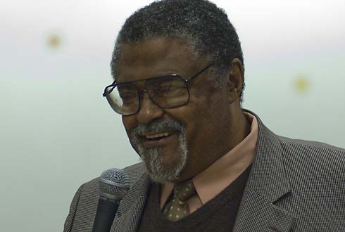 Armand Bayou Elementary School 'When I look at you, I see doctors and lawyers and presidents,' says football great Rosey Grier to the young students at Armand Bayou Elementary School.