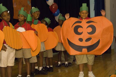 Joseph A. Craig Elementary School Craig Elementary first and second graders kick off a special schoolwide assembly by dressing up in costumes and reciting a poem called 'The Pumpkin That Grew.'
