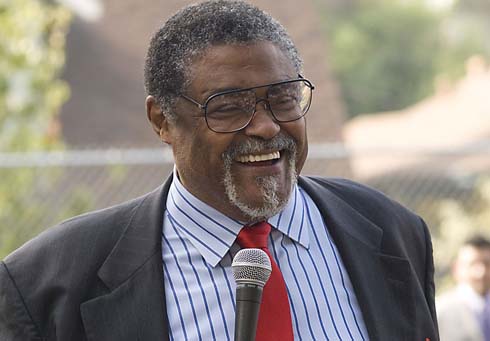 Solano Avenue Elementary School 'You already have a brilliant mind,' says football legend Rosey Grier to the students of Solano Avenue Elementary School.  'All you have to do is use it, and practice and study and listen to your teachers, and you can be a doctor, a lawyer or the President of the United States!'